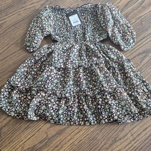 Art Class Floral Long Sleeve Dress